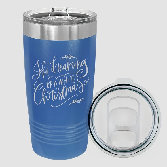 "I'm Dreaming of a White Christmas" Insulated Stainless Steel Travel Mug - Picture 2 of 2